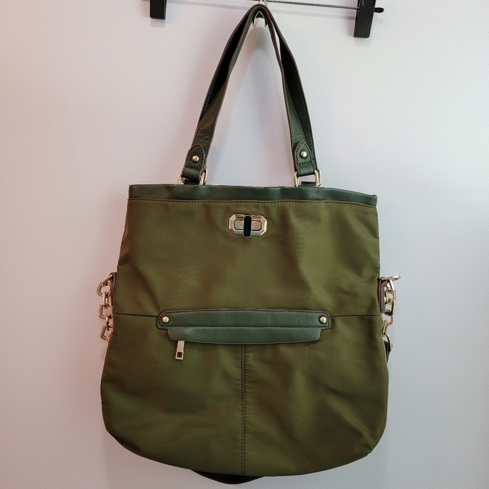Miztique Nylon and Faux Leather Tote Bag - Picture 2 of 11